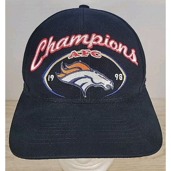 Logo Athletic 1998 NFL AFC Champions Strapback Denver Broncos Hat - Picture 1 of 10